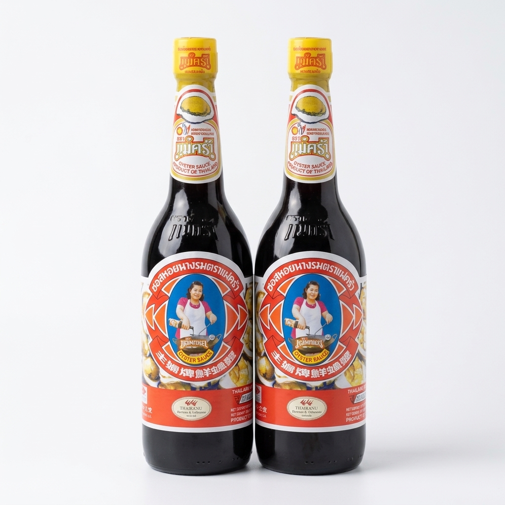 Maekrua Oyster Sauce 600ml Authentic Thai Premium Condiment Flavour Pack of 2