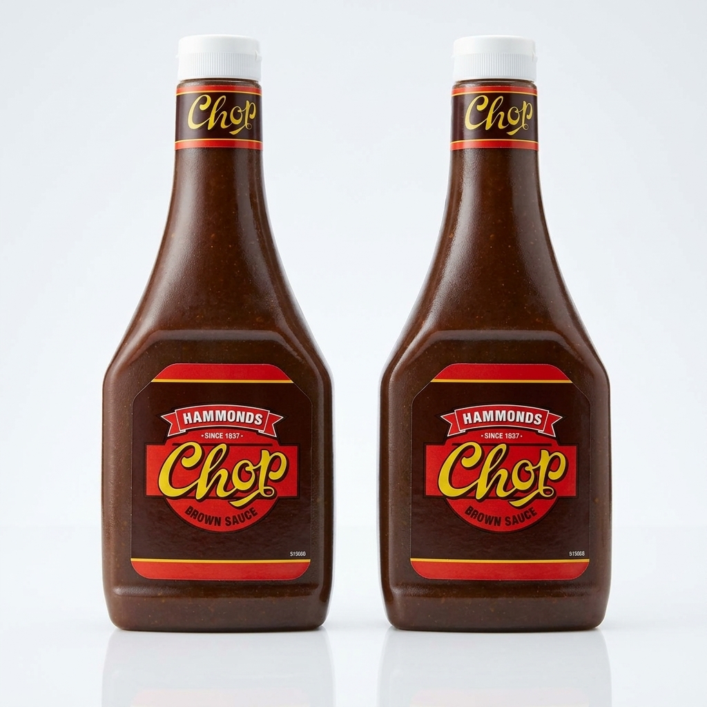 Hammonds Chop Brown Sauce 698g Traditional UK Condiment Thick Rich Pack of 2