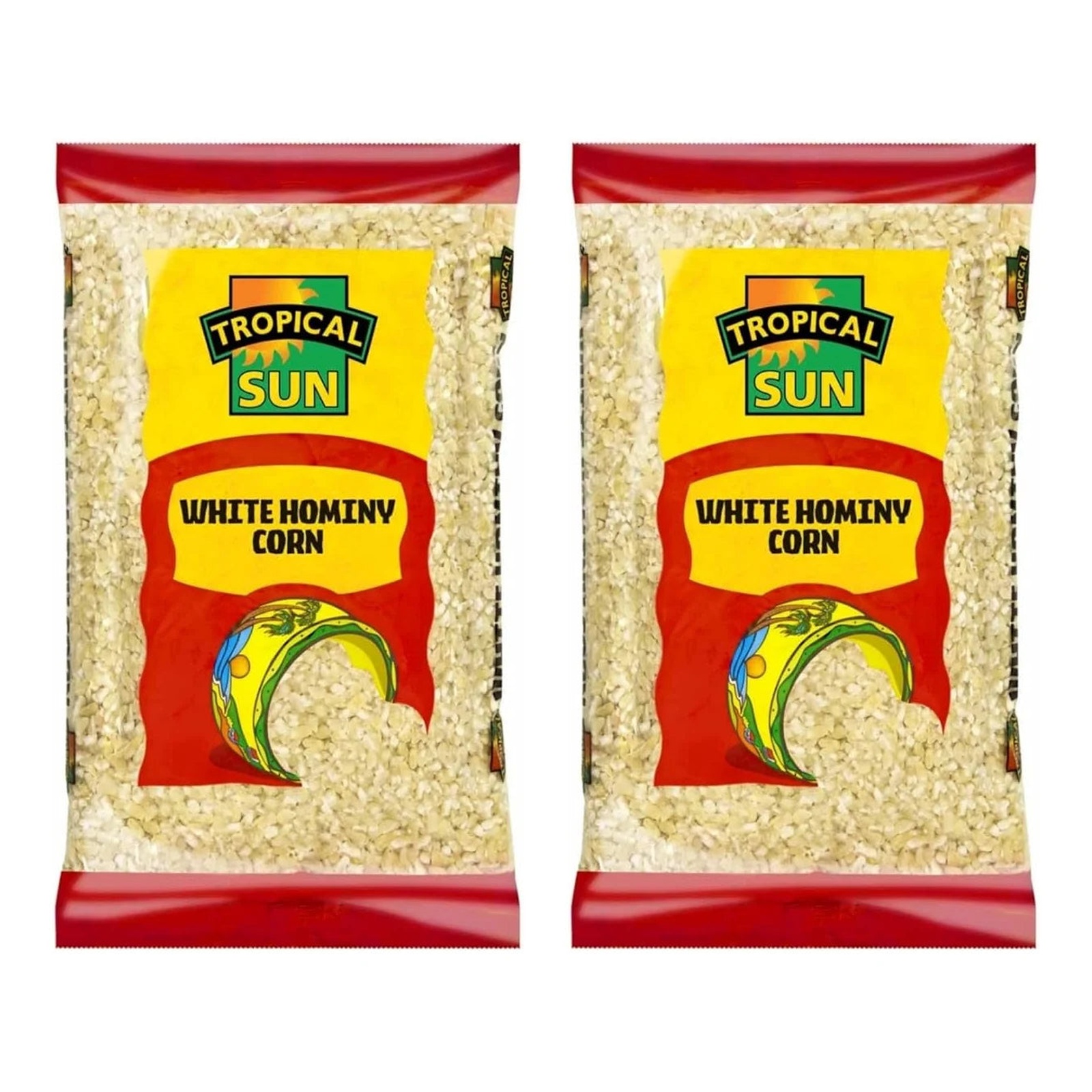 Tropical Sun White Hominy Corn 500g UK Grits Maize Premium Dry Pack of 2