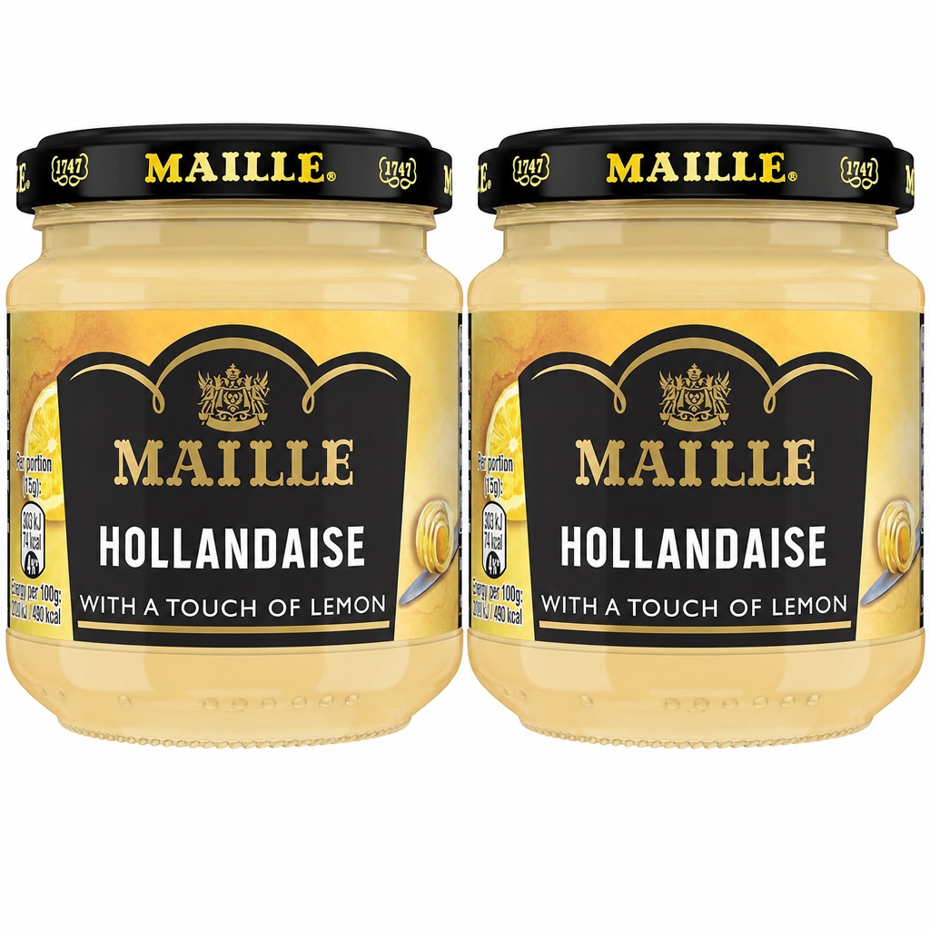 Maille Hollandaise Sauce 185g Belgian Premium Gourmet Pack of 2