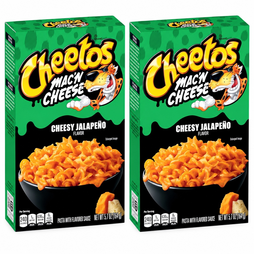 Cheetos Cheesy Jalapeno Mac n Cheese Box 5.7oz 164g (Pack of 2)