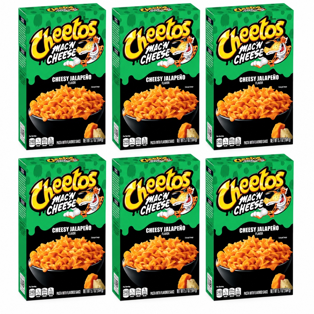 Cheetos Cheesy Jalapeno Mac n Cheese Box 5.7oz 164g (Pack of 6)